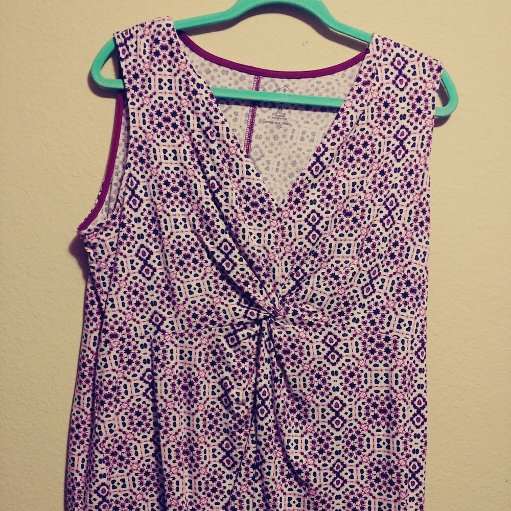 Purple and White St. John's Bay Tank Top